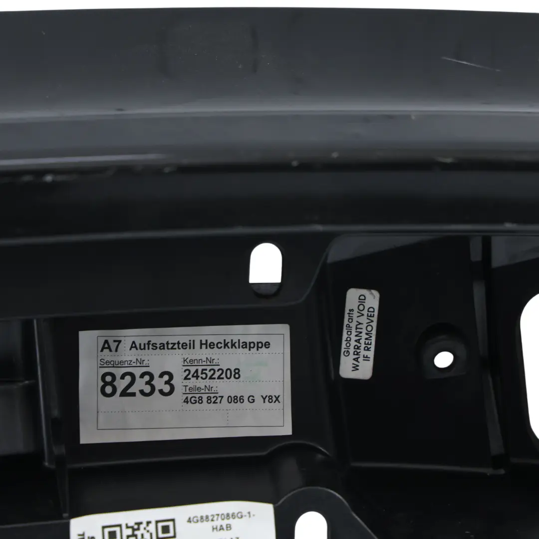 Audi A7 4G Rear Spoiler Tailgate Trunk Electric Panel Havanna Black - Y8X - SKU 4G8827086G-HBM - Part number 4G8827086G
