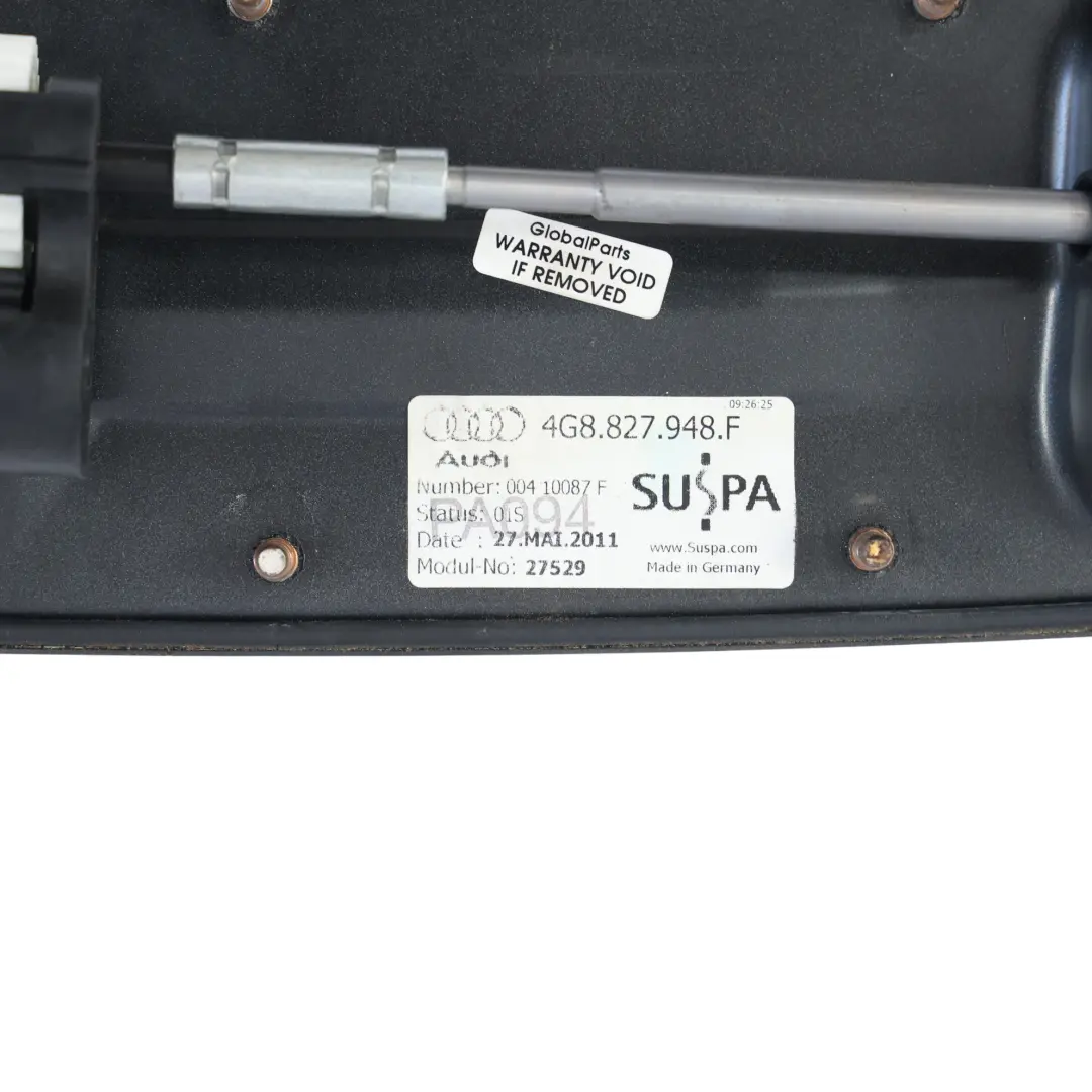 Audi A7 4G Rear Wing Spoiler Trim Panel Cover Motor Actuator Black - SKU 4G8827948G-BLK - Part number 4G8827948G