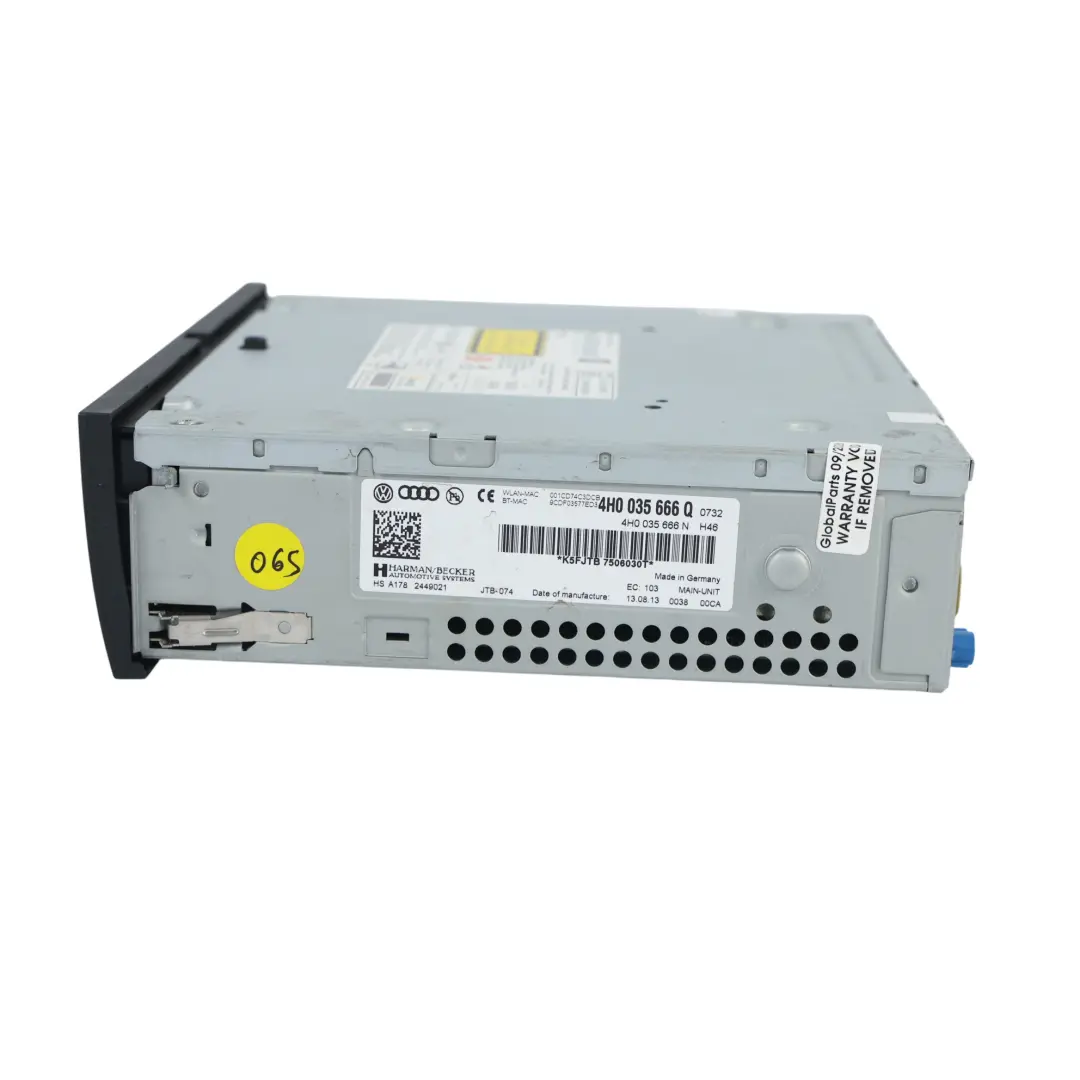 Module de Contrôle Radio Multimédia Audio pour Audi A8 D4 à propos du numéro de pièce 4H0035666Q Audi A8 D4 Module de Contrôle Radio Multimédia Audio - SKU 4H0035666Q - Numéro de pièce 4H0035666Q