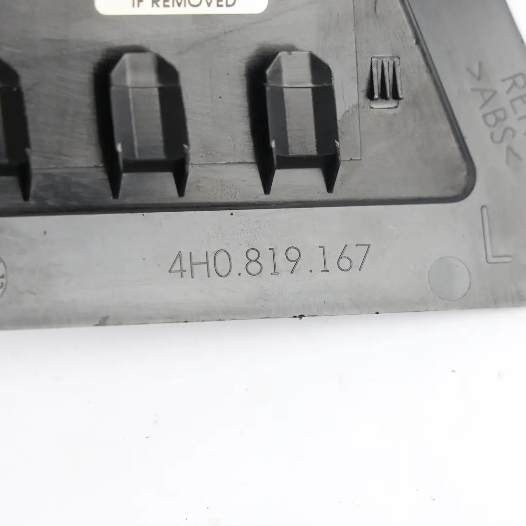 Front Footwell Vent Air Outlet Black Left N/S to Audi A8 S8 4H D4 with Part number 4H0819167 Audi A8 S8 4H D4 Front Footwell Vent Air Outlet Black Left N/S - SKU 4H0819167 - Part number 4H0819167