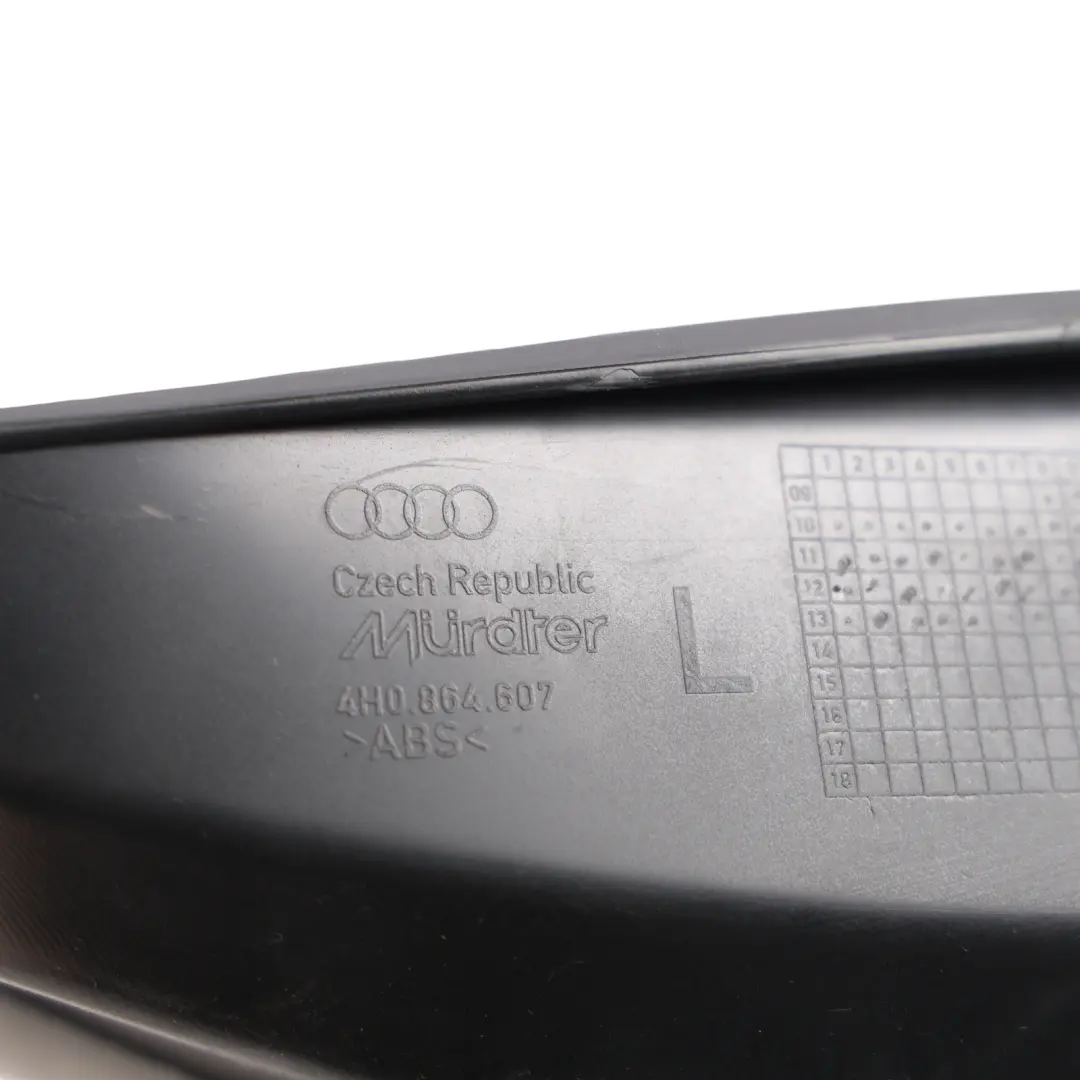 Audi A8 D4 Rear Door Lower Sill Step Trim Cover Panel Left N/S Black - SKU 4H0864607K - Part number 4H0864607K