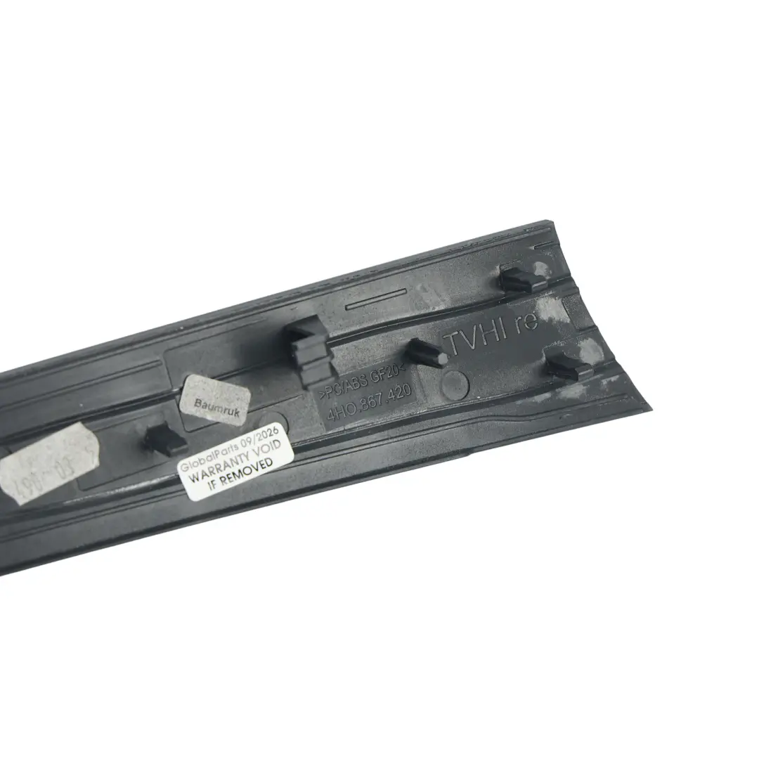 Rivestimento Pannello Porta Posteriore Destro 4H0867420 per Audi A8 D4 con numero di parte 4H0867420F Audi A8 D4 Rivestimento Pannello Porta Posteriore Destro 4H0867420 - SKU 4H0867420F - Numero di parte 4H0867420F