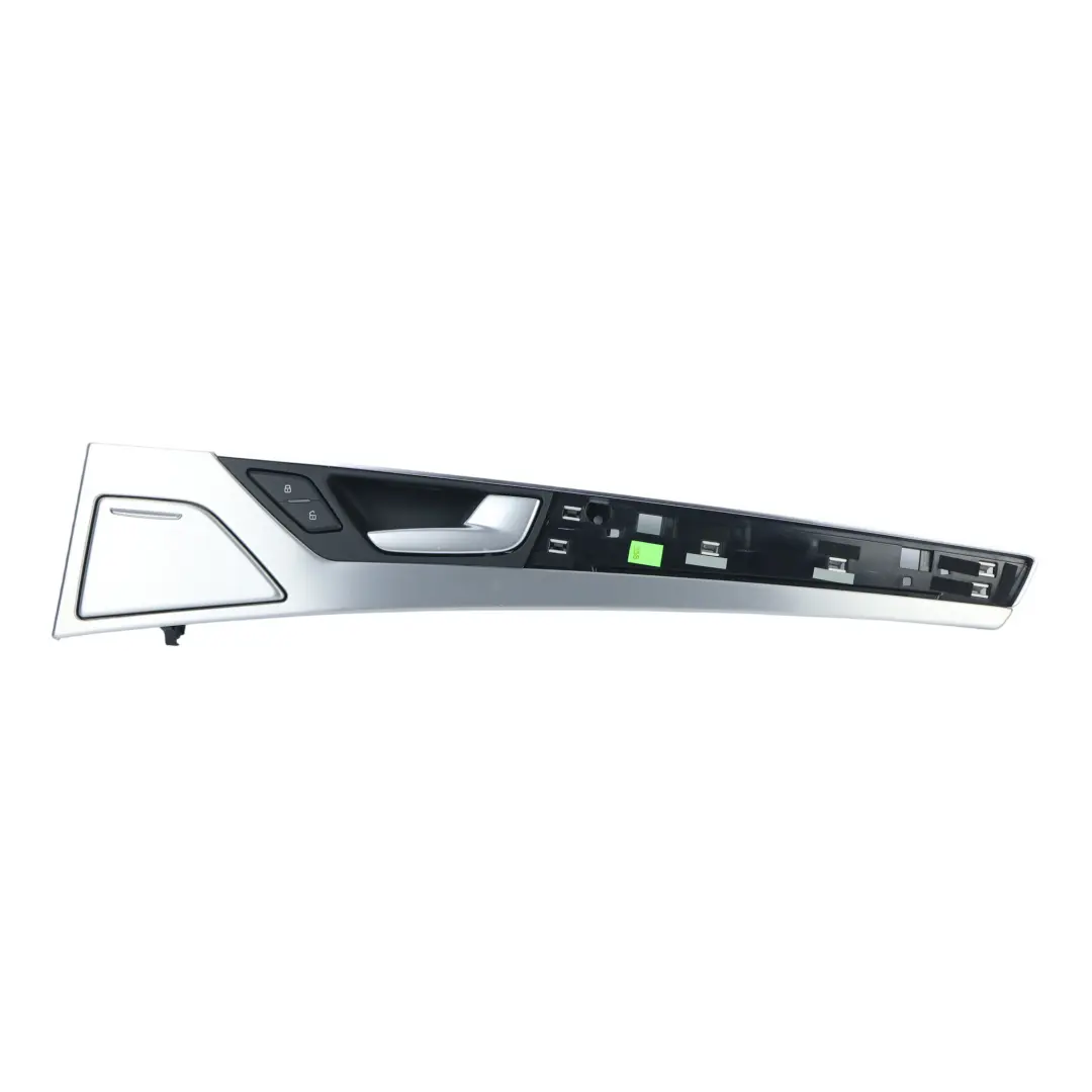 Upper Door Trim Brushed Aluminium Right O/S to Audi A8 4H D4 Rear with Part number 4H0867470 Audi A8 4H D4 Rear Upper Door Trim Brushed Aluminium Right O/S - SKU 4H0867470 - Part number 4H0867470