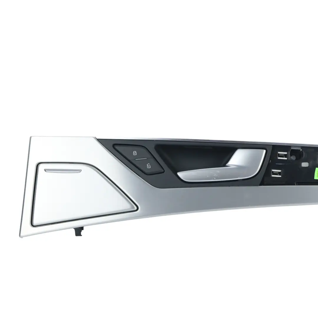 Upper Door Trim Brushed Aluminium Right O/S to Audi A8 4H D4 Rear with Part number 4H0867470 Audi A8 4H D4 Rear Upper Door Trim Brushed Aluminium Right O/S - SKU 4H0867470 - Part number 4H0867470
