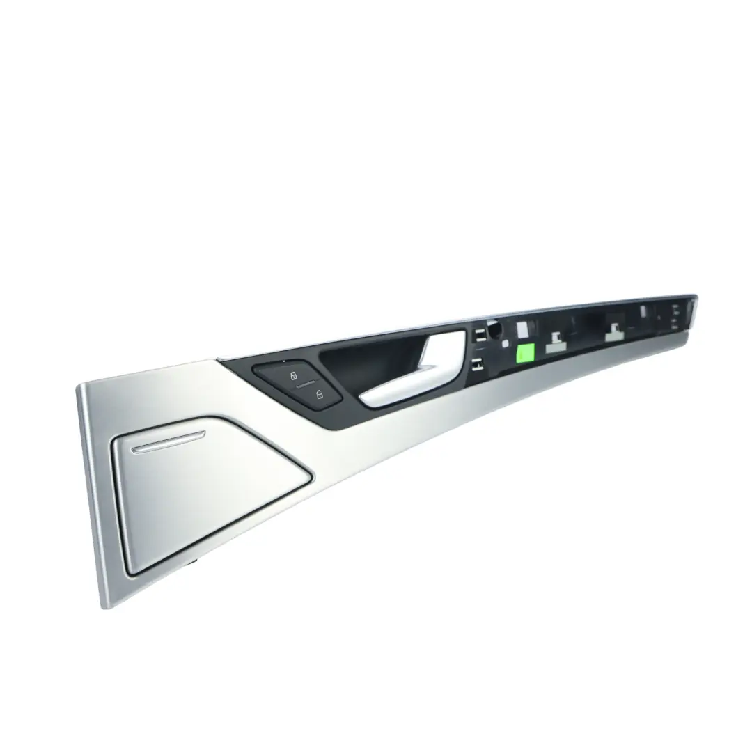 Audi A8 4H D4 Moldura Puerta Trasera Aluminio Cepillado Derecha - SKU 4H0867470 - Número de pieza 4H0867470