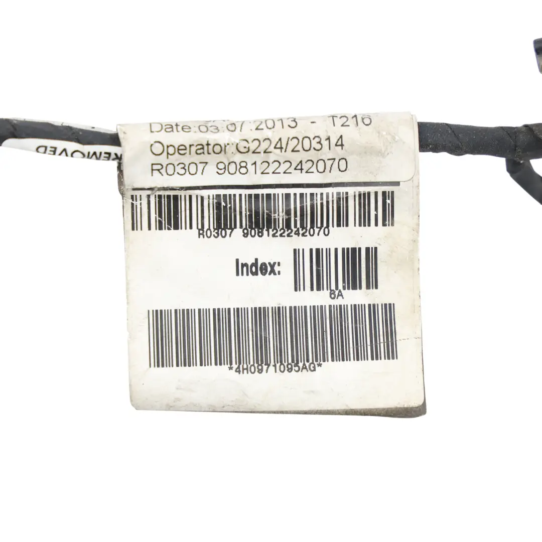 Capteurs PDC Pare-chocs Avant Faisceau Câblage pour Audi A8 4H D4 à propos du numéro de pièce 4H0971095AG Audi A8 4H D4 Capteurs PDC Pare-chocs Avant Faisceau Câblage - SKU 4H0971095AG - Numéro de pièce 4H0971095AG