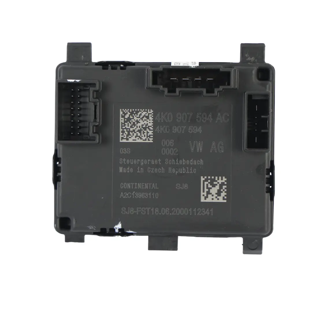Audi S5 F5 VW Passat B8 Tiguan AD1 Módulo Control Techo Solar ECU - SKU 4K0907594AC - Número de pieza 4K0907594AC