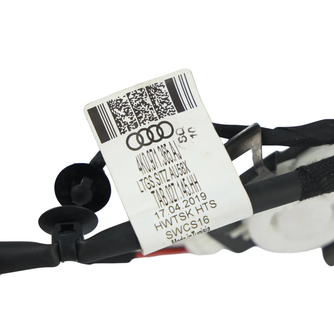 Belt Warning System Wiring Loom Harness Left N/S to Audi A6 C8 Seat with Part number 4K0971365AJ Audi A6 C8 Seat Belt Warning System Wiring Loom Harness Left N/S - SKU 4K0971365AJ - Part number 4K0971365AJ