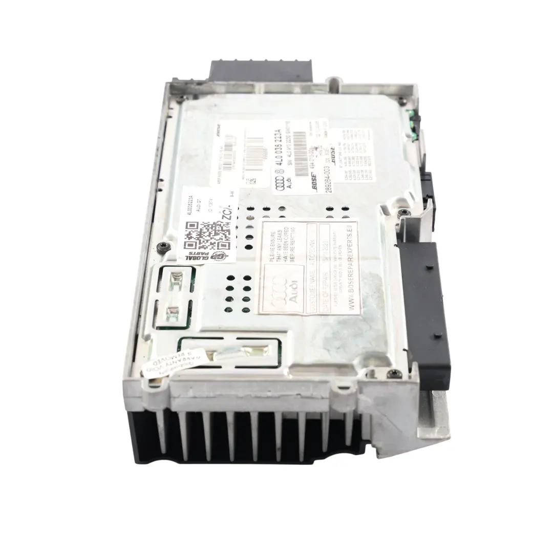 Módulo Amplificador Sistema Sonido Bose 3.0 TDI para Audi Q7 4L con número de pieza 4L0035223A Audi Q7 4L Módulo Amplificador Sistema Sonido Bose 3.0 TDI - SKU 4L0035223A - Número de pieza 4L0035223A