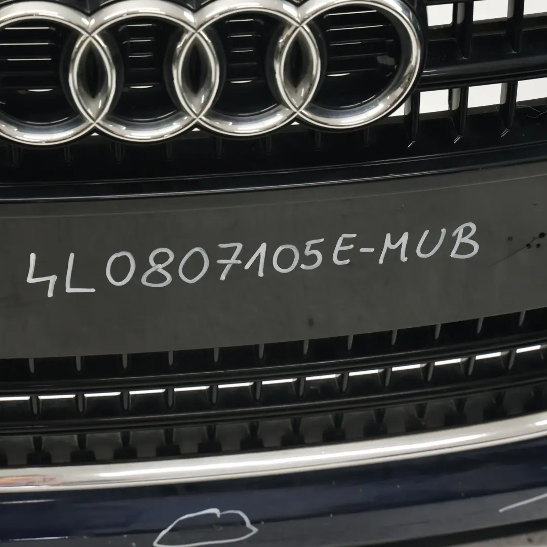 Audi Q7 4L Mk1 Front Bumper PDC S-Line Mugello Blue Pearl Effect - Z5E - SKU 4L0807105E-MUB - Part number 4L0807105E