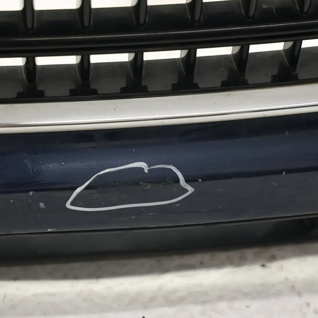 Audi Q7 4L Mk1 Front Bumper PDC S-Line Mugello Blue Pearl Effect - Z5E - SKU 4L0807105E-MUB - Part number 4L0807105E