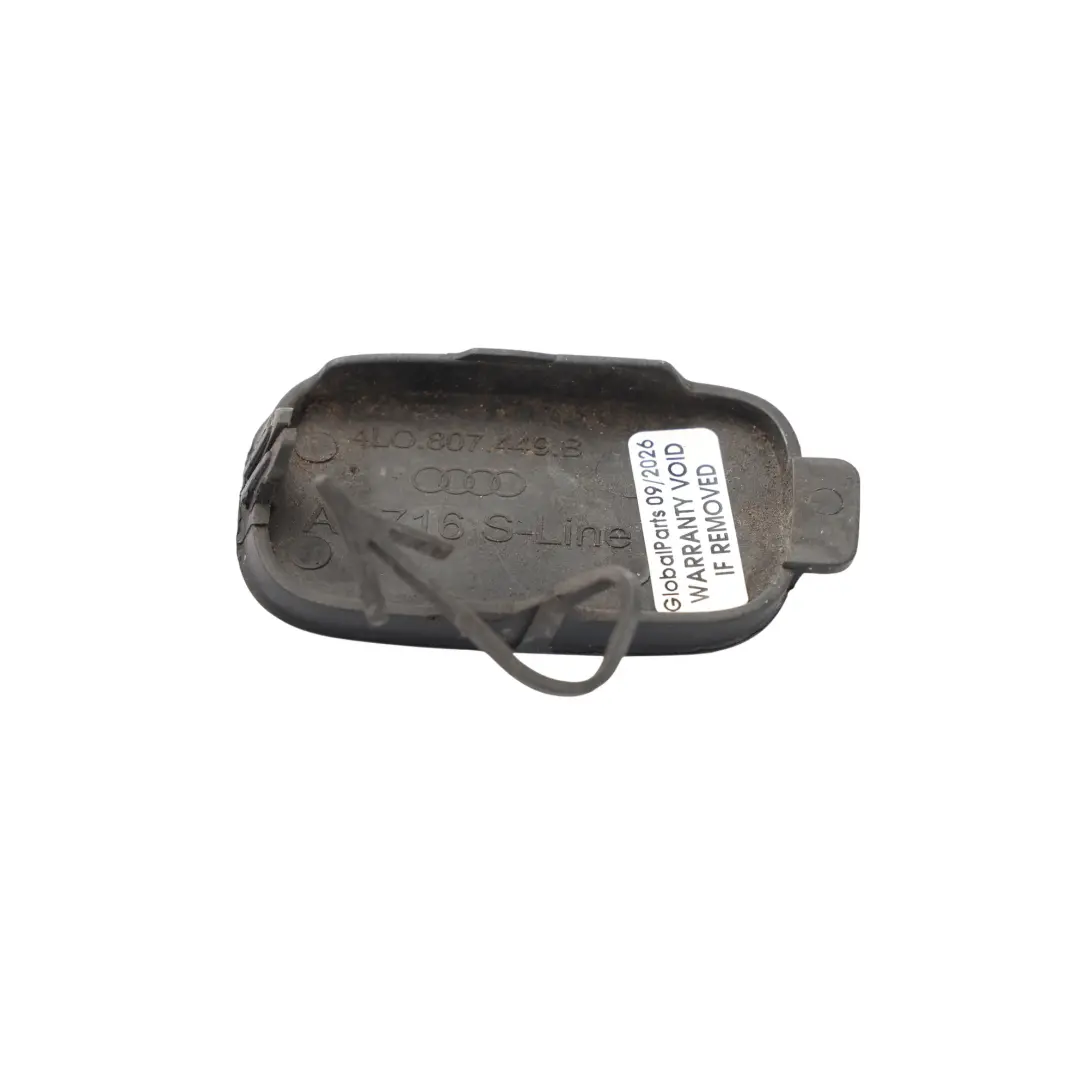 Audi Q7 4L Tapa Gancho Remolque Parachoques Trasero Izquierdo Azul Mugello Z5E - SKU 4L0807449B-MUB - Número de pieza 4L0807449B
