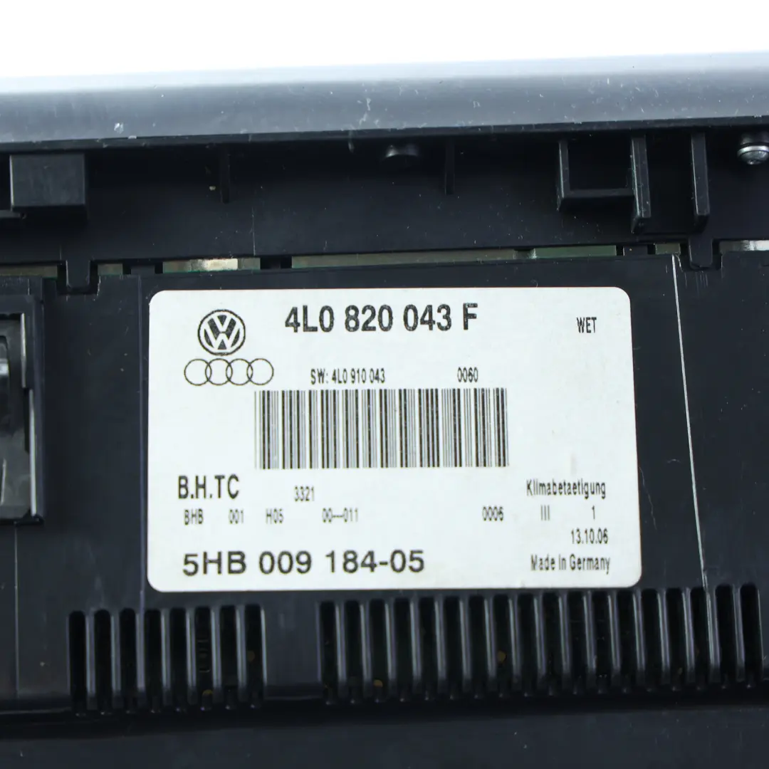 Panel Sterowania Nawiewu Klimatyzacji do Audi Q7 4L o numerze 4L0820043F Audi Q7 4L Panel Sterowania Nawiewu Klimatyzacji - SKU 4L0820043F-1 - Numer Części 4L0820043F