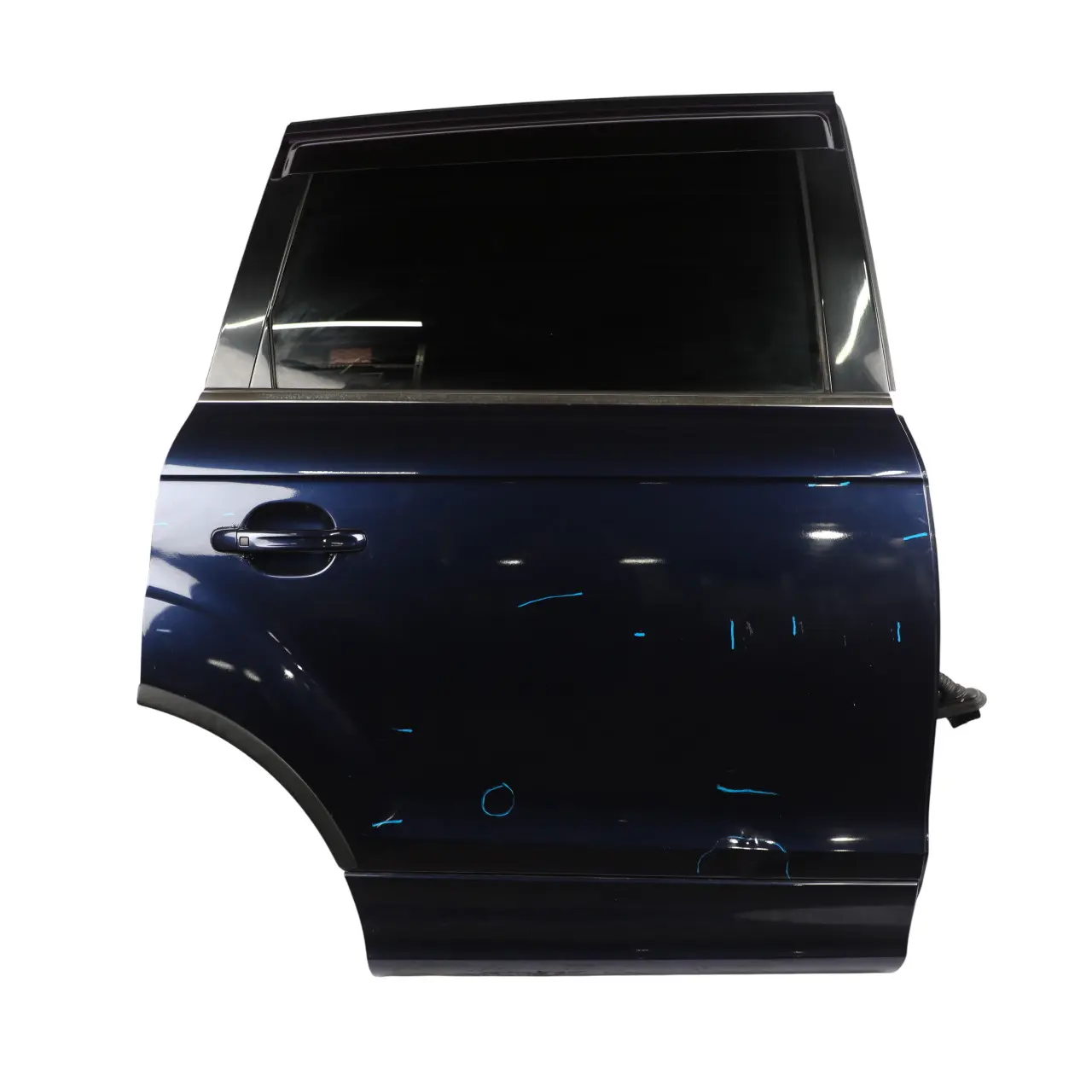 Audi Q7 4L Door Rear Right O/S Covering Panel Mugello Blue Pearl Effect - Z5E