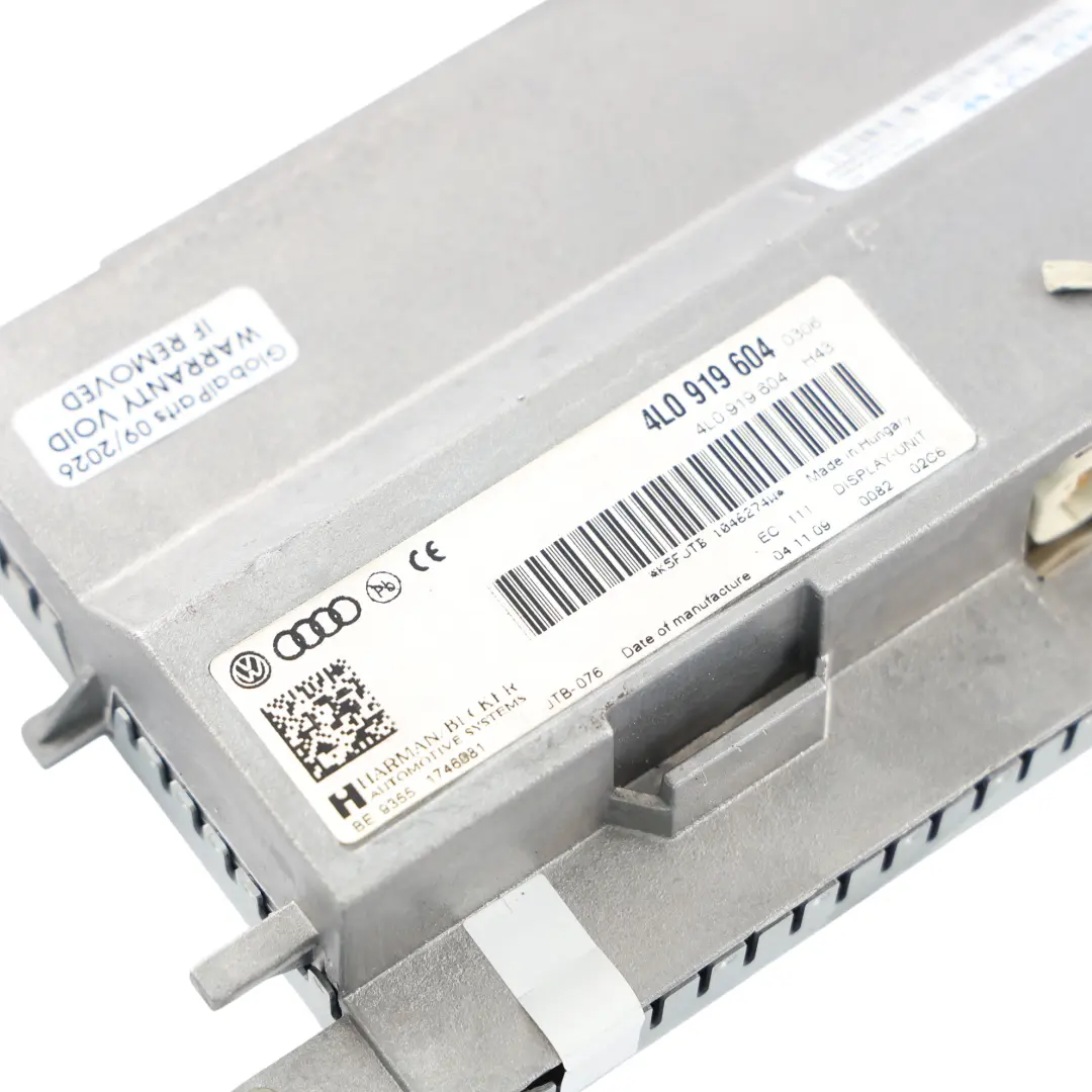Audi A6 C6 Écran Unité Navigation Multimédia MMI - SKU 4L0919604-1 - Numéro de pièce 4L0919604