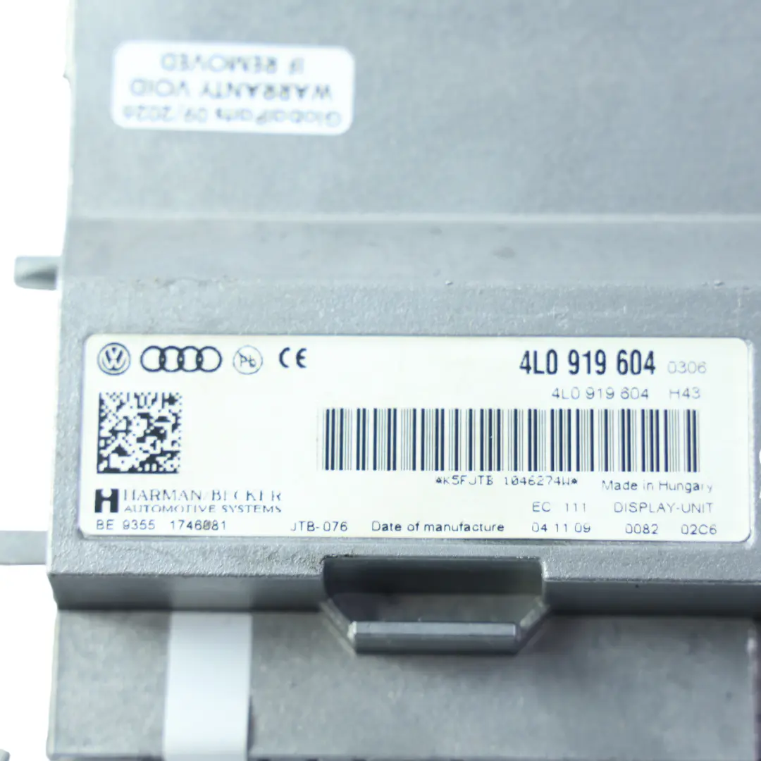 MMI Multimedia-Navigationsanzeige Bildschirm für Audi A6 C6 mit Teilenummer 4L0919604 Audi A6 C6 MMI Multimedia-Navigationsanzeige Bildschirm - SKU 4L0919604 - Teilenummer 4L0919604