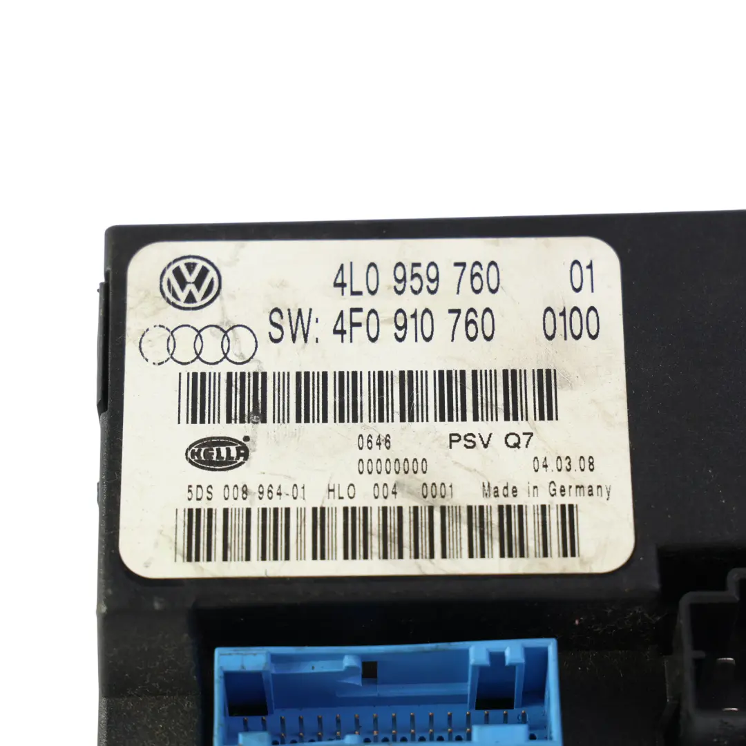 Moduł Regulacji Pamięci Fotela Przedniego Lewy Prawy do Audi Q7 4L o numerze 4L0959760 Audi Q7 4L Moduł Regulacji Pamięci Fotela Przedniego Lewy Prawy - SKU 4L0959760-1 - Numer Części 4L0959760