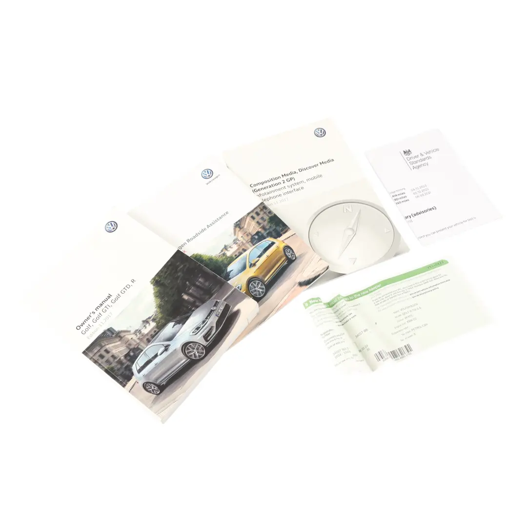 VW Golf MK7 Service Booklet Owner's Handbook Pouch Case Wallet Set - SKU 50012720AF - Part number 50012720AF