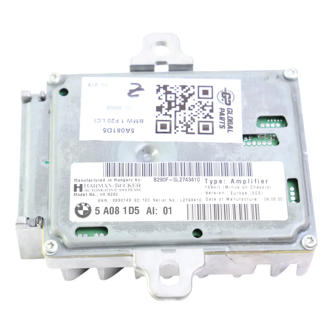 Harman Kardon Audio Amplifier Booster Module Unit to BMW F20 F30 F32 with Part number 5A081D5 BMW F20 F30 F32 Harman Kardon Audio Amplifier Booster Module Unit - SKU 5A081D5 - Part number 5A081D5