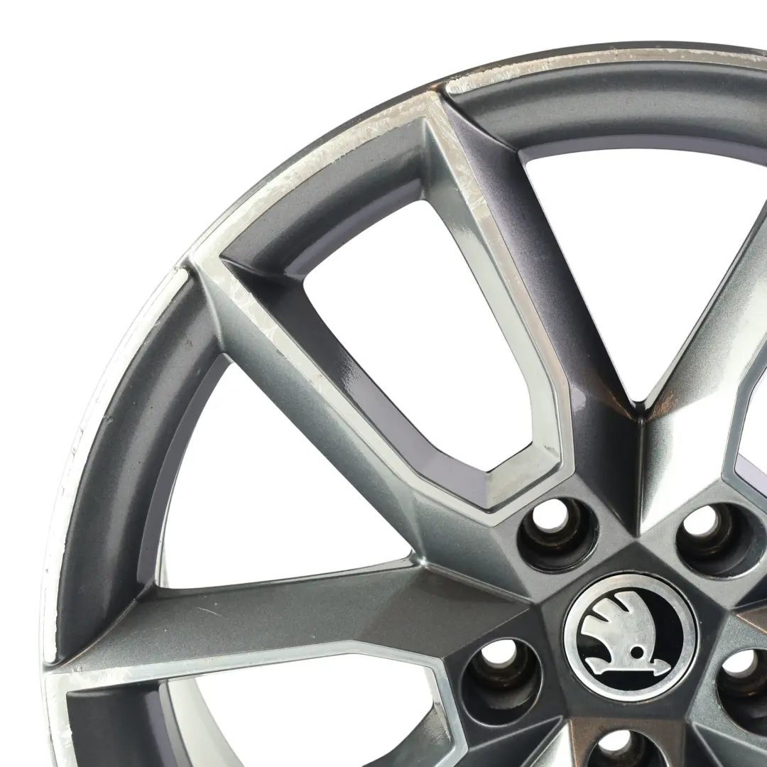 Skoda Octavia VRS Alloy Wheel Rim 7,5J 18" ET:51 Anthracite Grey - SKU 5E0601025-3 - Part number 5E0601025
