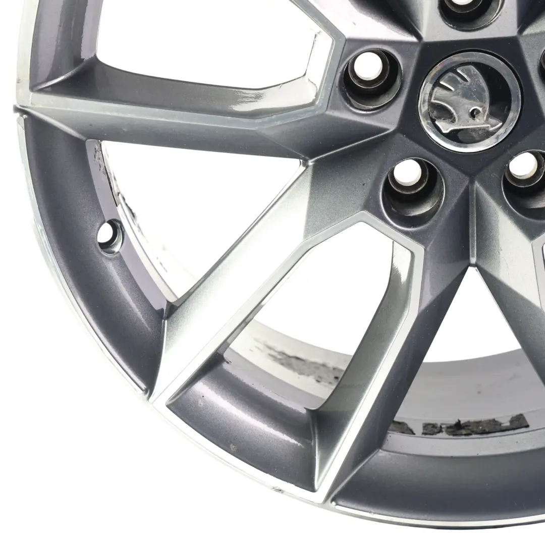 VRS Alloy Wheel Rim 7,5J 18" ET:51 Anthracite Grey to Skoda Octavia with Part number 5E0601025 Skoda Octavia VRS Alloy Wheel Rim 7,5J 18" ET:51 Anthracite Grey - SKU 5E0601025-4 - Part number 5E0601025