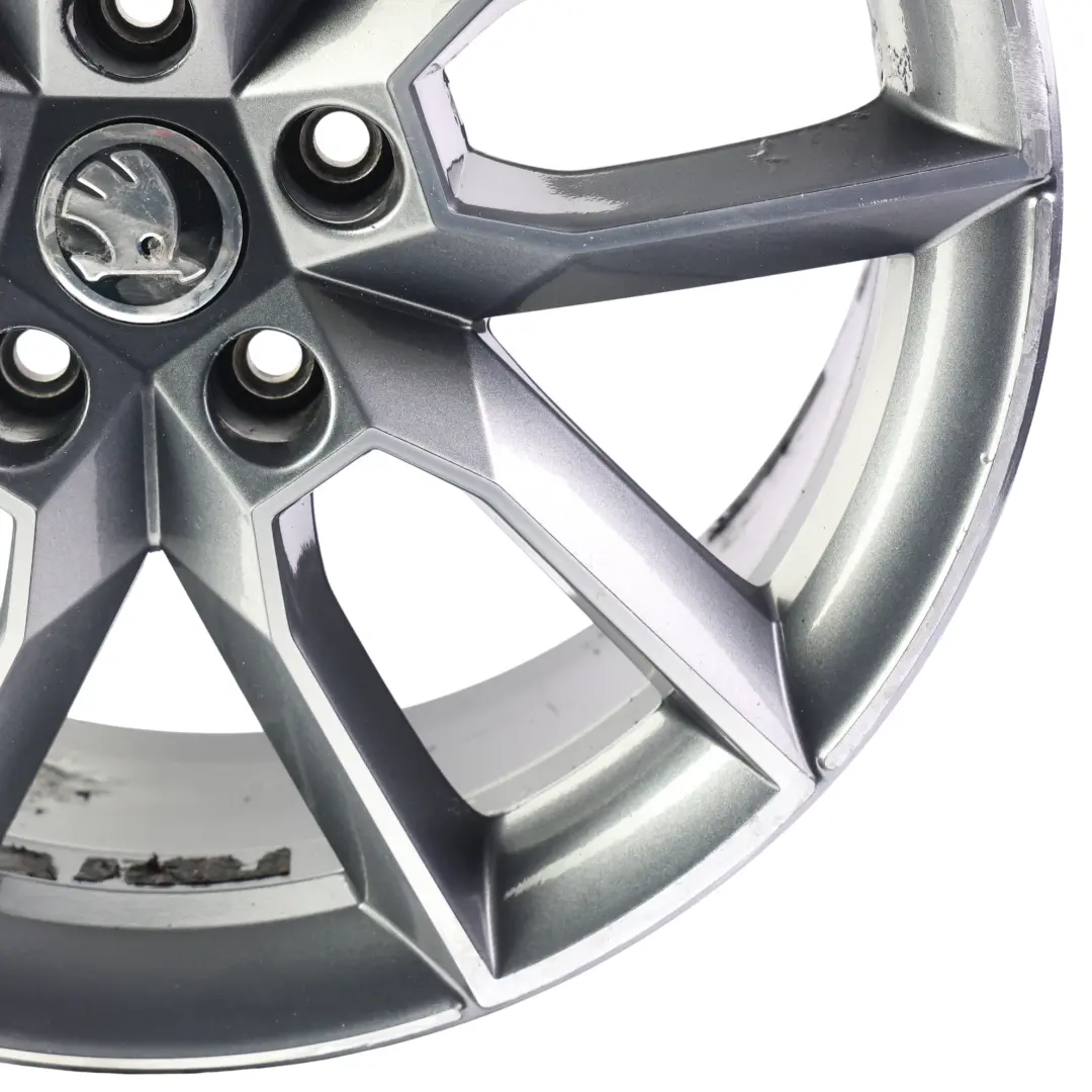 VRS Alloy Wheel Rim 7,5J 18" ET:51 Anthracite Grey to Skoda Octavia with Part number 5E0601025 Skoda Octavia VRS Alloy Wheel Rim 7,5J 18" ET:51 Anthracite Grey - SKU 5E0601025-4 - Part number 5E0601025