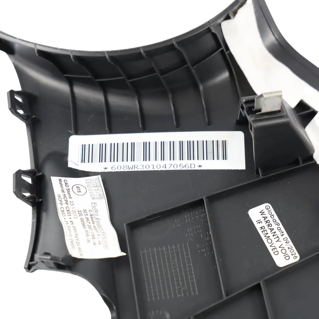 MK3 VR Moldura Pilar C Interior Superior Izquierda para Skoda Octavia con número de pieza 5E5867287C Skoda Octavia MK3 VR Moldura Pilar C Interior Superior Izquierda - SKU 5E5867287C - Número de pieza 5E5867287C