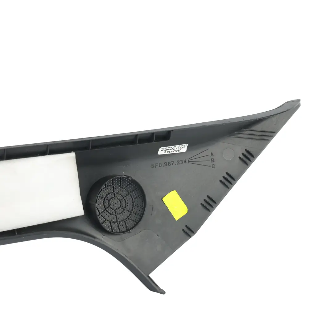 5F A Pillar Upper Trim Cover Panel Black Front Right O/S to Seat Leon with Part number 5F0867234K Seat Leon 5F A Pillar Upper Trim Cover Panel Black Front Right O/S - SKU 5F0867234K - Part number 5F0867234K