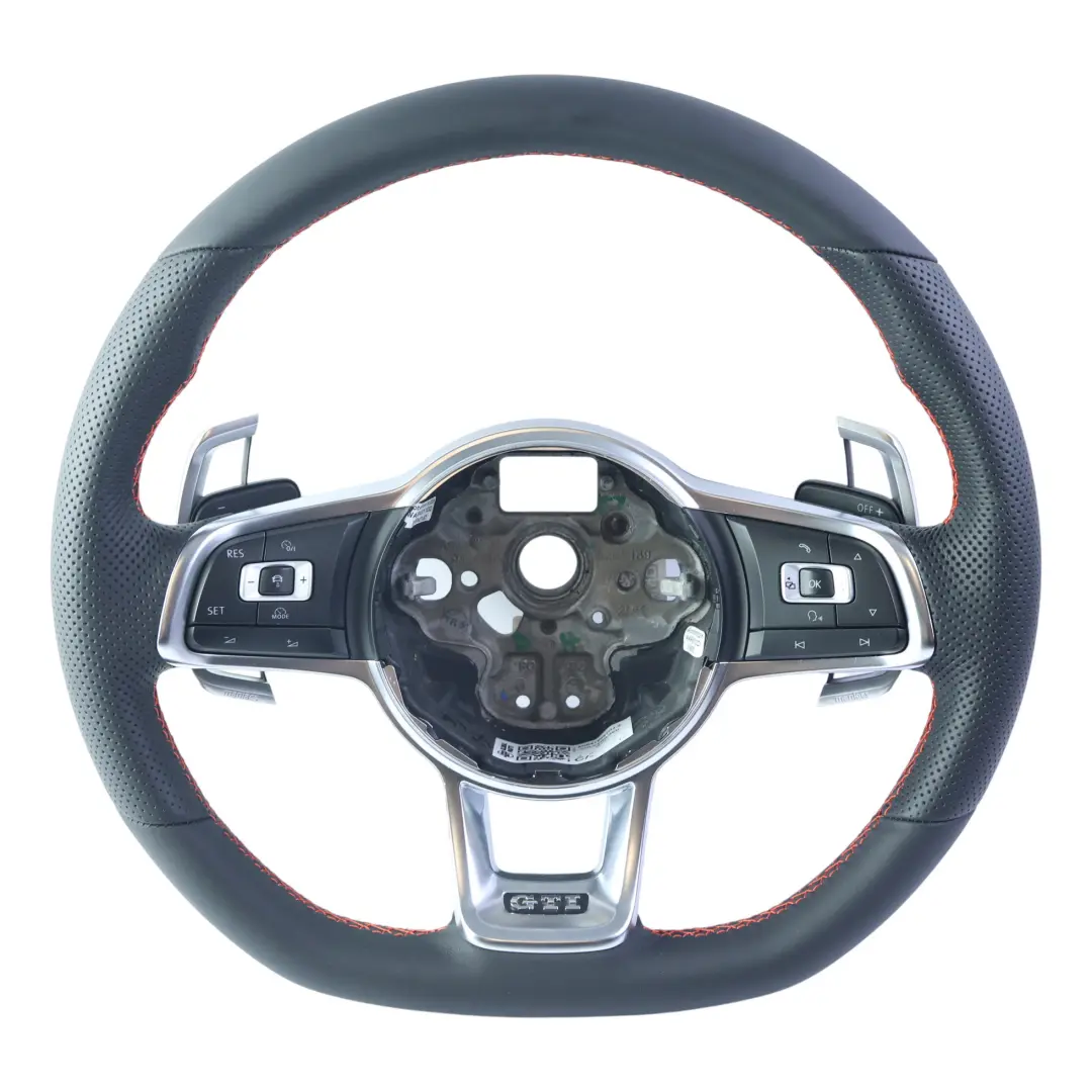 Kierownica NOWA Czarna Skóra Ścięta do Volkswagen Golf MK7 GTI o numerze 5G0419091HJ Volkswagen Golf MK7 GTI Kierownica NOWA Czarna Skóra Ścięta - SKU 5G0419091HJ-2 - Numer Części 5G0419091HJ