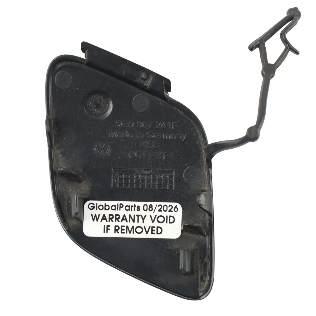 Volkswagen Golf Mk7 Tapa Gancho Remolque Parachoques Delantero Negro - SKU 5G0807241F-DBL - Número de pieza 5G0807241F