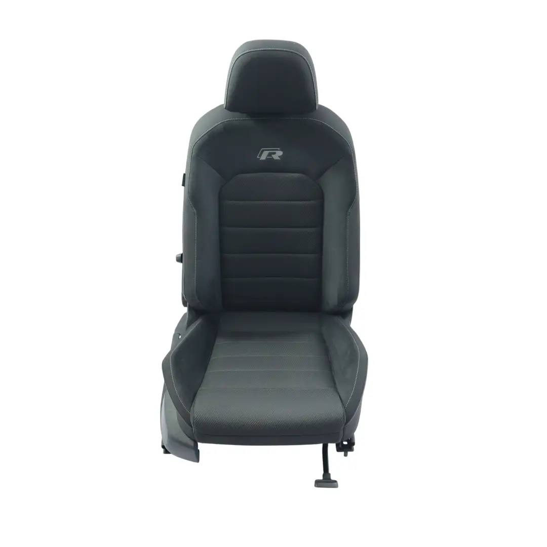 Volkswagen Golf Mk7 R 5Dr Front Seat Cloth Alcantara Black Grey Right O/S - SKU 5G4881806DM-3 - Part number 5G4881806DM