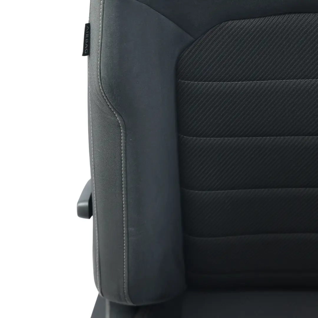 Volkswagen Golf Mk7 R 5Dr Front Seat Cloth Alcantara Black Grey Right O/S - SKU 5G4881806DM-3 - Part number 5G4881806DM