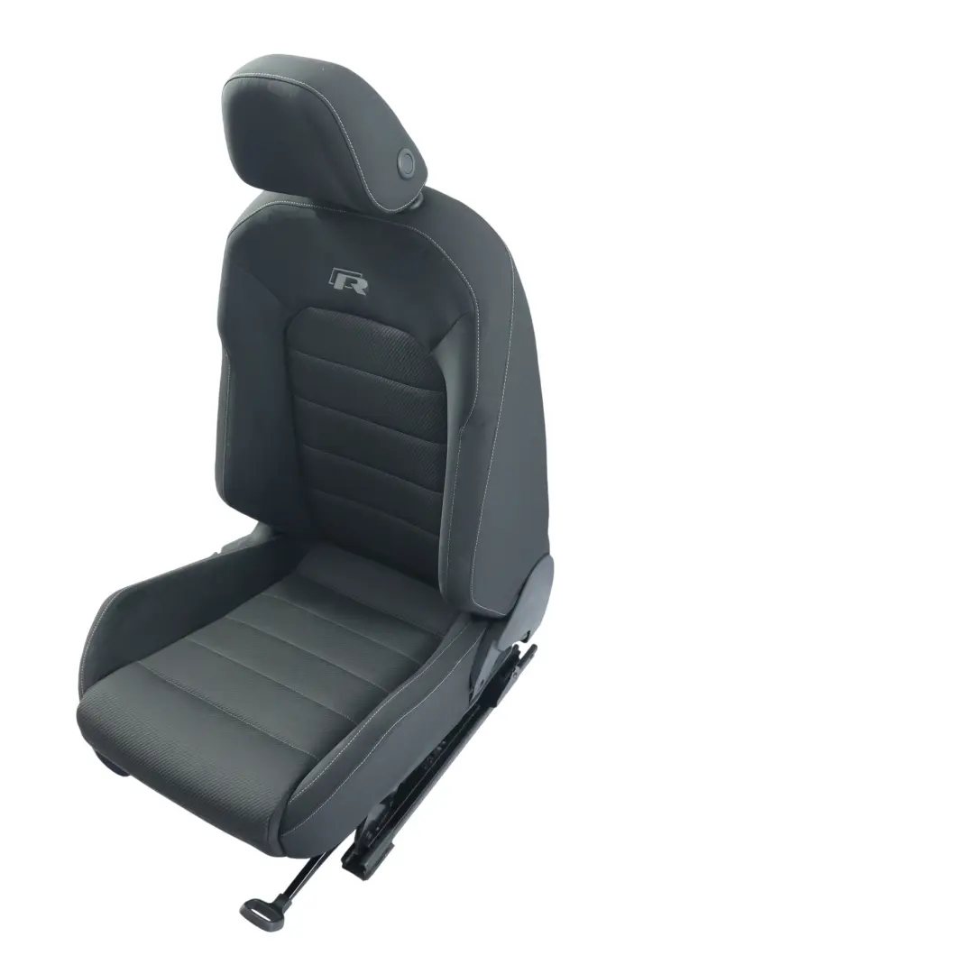 Volkswagen Golf Mk7 R 5Dr Front Seat Cloth Alcantara Black Grey Right O/S - SKU 5G4881806DM-3 - Part number 5G4881806DM