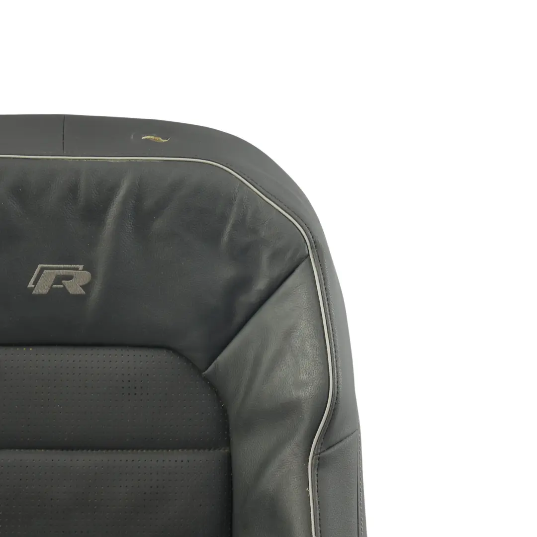 Front Seat Backrest Heated Right O/S Leather Black Grey to Volkswagen Golf R Mk7 with Part number 5G4881806KC Volkswagen Golf R Mk7 Front Seat Backrest Heated Right O/S Leather Black Grey - SKU 5G4881806KC-1 - Part number 5G4881806KC