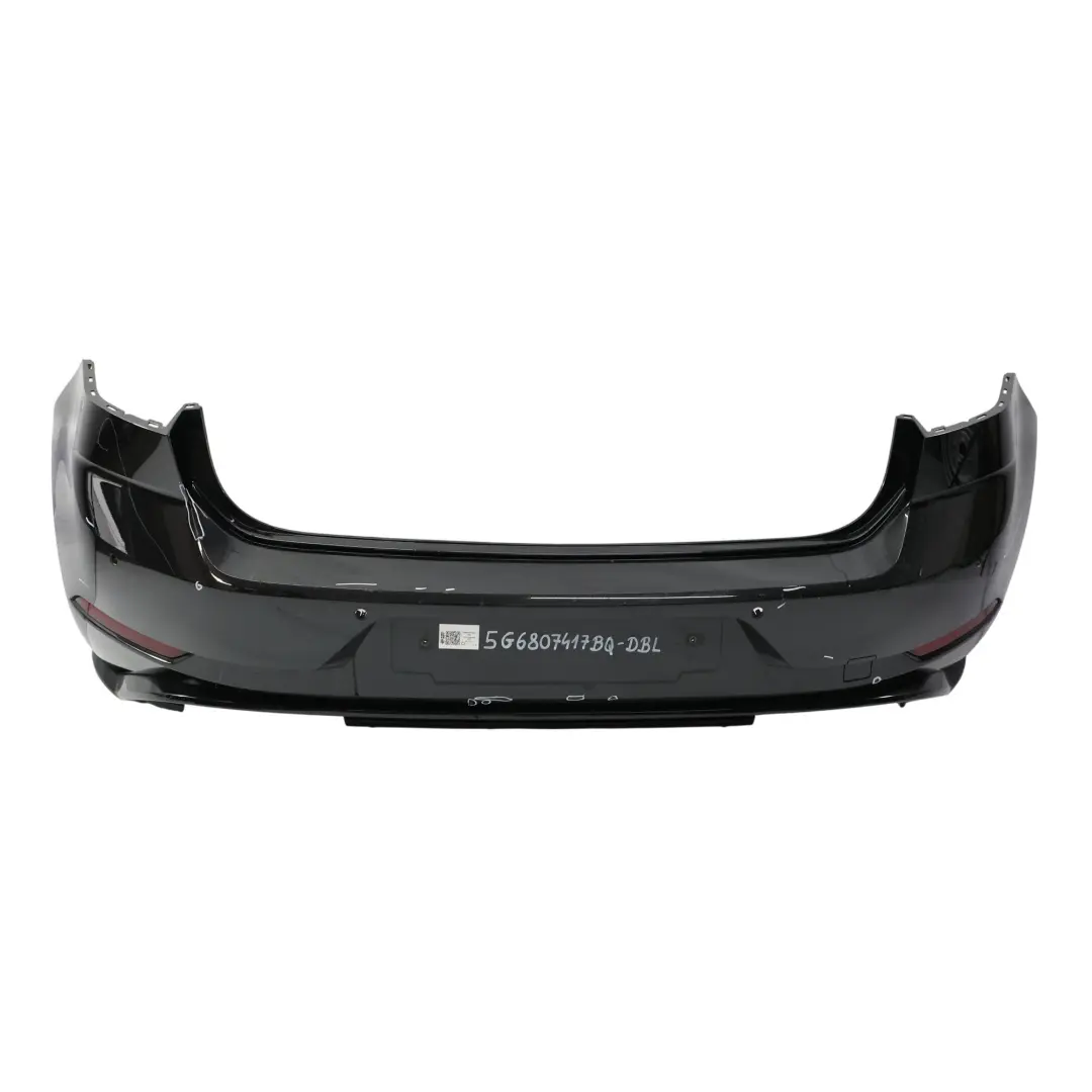 Volkswagen Golf Mk7 Bumper Rear Trim Panel Cover Deep Black Pearl Effect - C9X - SKU 5G6807417BQ-DBL - Part number 5G6807417BQ