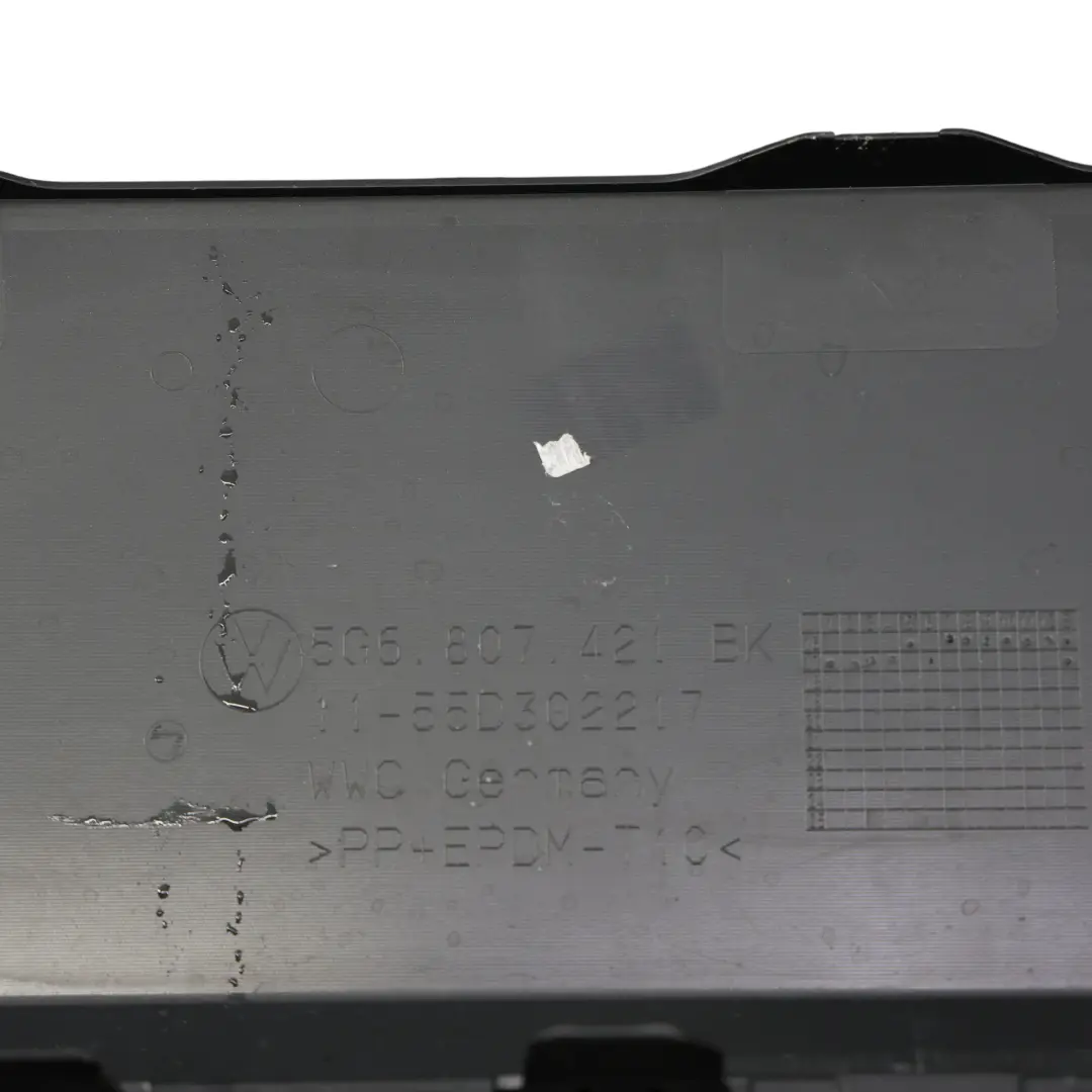 Volkswagen Golf Mk7 Bumper Rear Trim Panel Cover Deep Black Pearl Effect - C9X - SKU 5G6807417BQ-DBL - Part number 5G6807417BQ