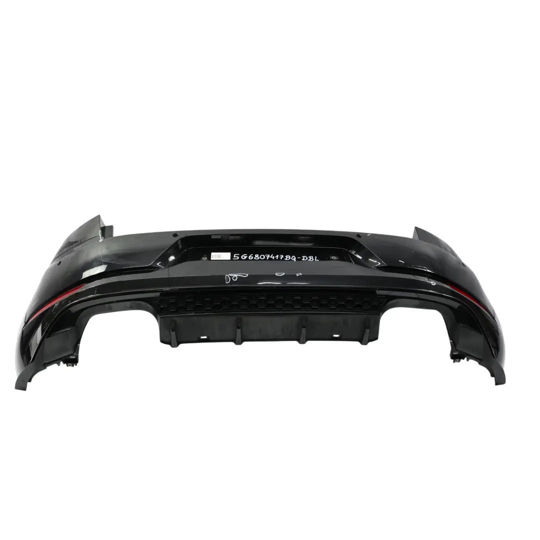 Bumper Rear Trim Panel Cover Deep Black Pearl Effect - C9X to Volkswagen Golf Mk7 with Part number 5G6807417BQ Volkswagen Golf Mk7 Bumper Rear Trim Panel Cover Deep Black Pearl Effect - C9X - SKU 5G6807417BQ-DBL - Part number 5G6807417BQ