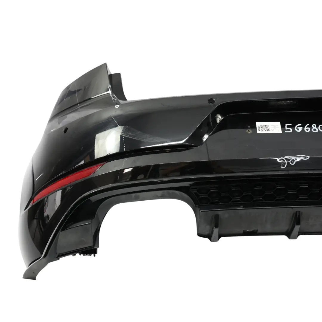 Bumper Rear Trim Panel Cover Deep Black Pearl Effect - C9X to Volkswagen Golf Mk7 with Part number 5G6807417BQ Volkswagen Golf Mk7 Bumper Rear Trim Panel Cover Deep Black Pearl Effect - C9X - SKU 5G6807417BQ-DBL - Part number 5G6807417BQ