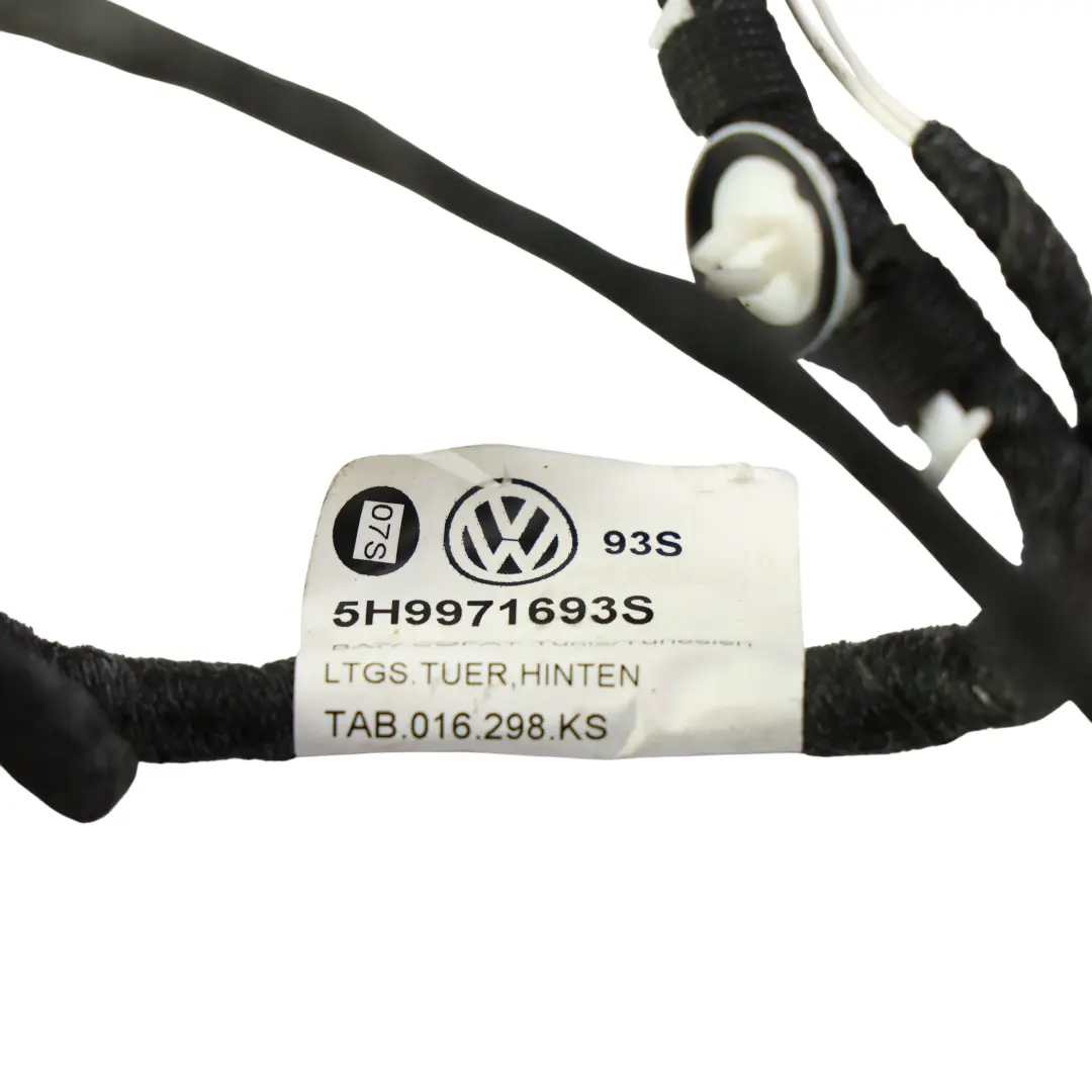 Door Wiring Loom Cable Harness Left N/S to Volkswagen Golf R CD1 Rear with Part number 5H9971693S Volkswagen Golf R CD1 Rear Door Wiring Loom Cable Harness Left N/S - SKU 5H9971693S - Part number 5H9971693S