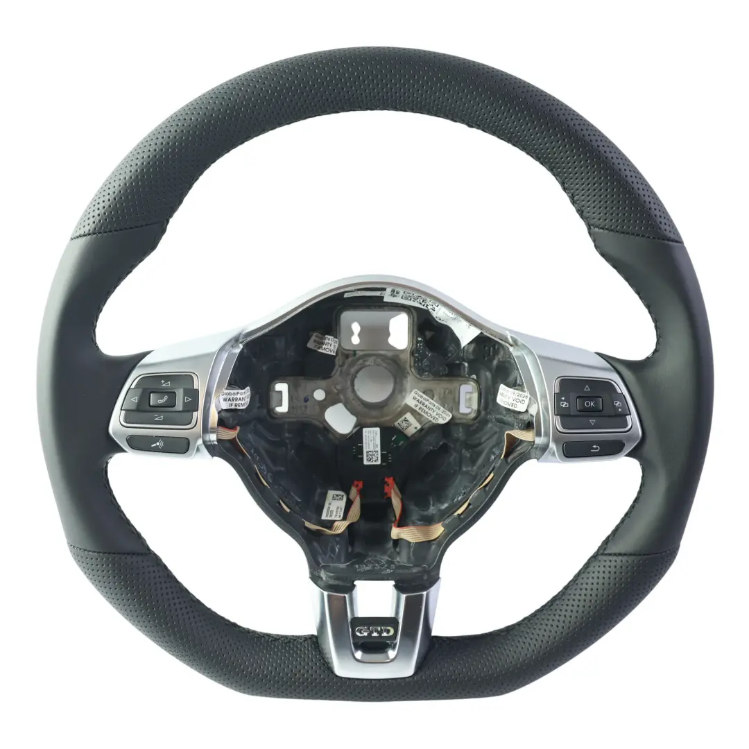 MK6 Lenkrad NEU Schwarz Leder Flacher Boden für Volkswagen Golf mit Teilenummer 5K0419091AK Volkswagen Golf MK6 Lenkrad NEU Schwarz Leder Flacher Boden - SKU 5K0419091AK-1 - Teilenummer 5K0419091AK