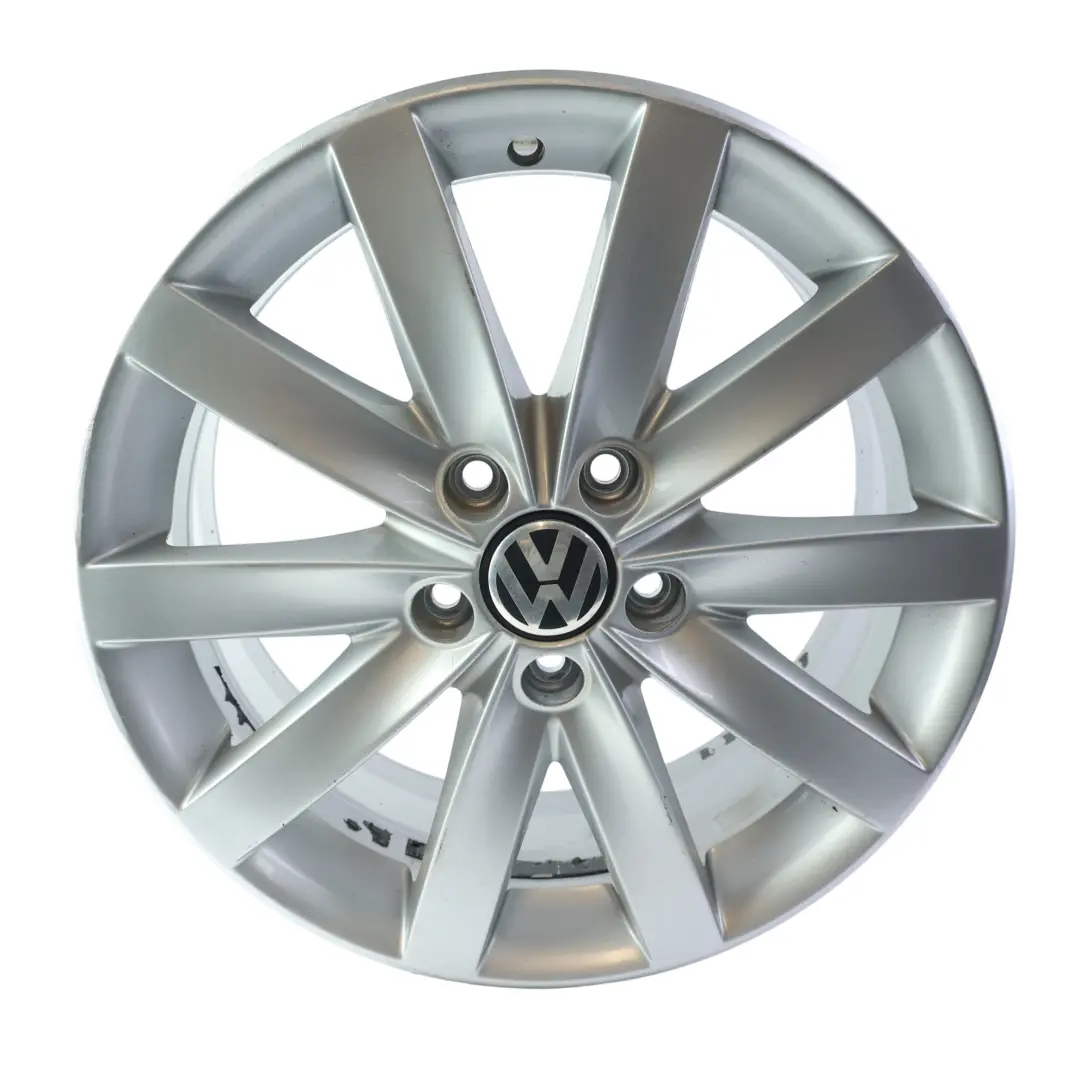 Volkswagen Golf Mk6 Silberne Leichtmetallfelge Alufelge 17" 7J ET:54 - SKU 5K0601025F - Teilenummer 5K0601025F
