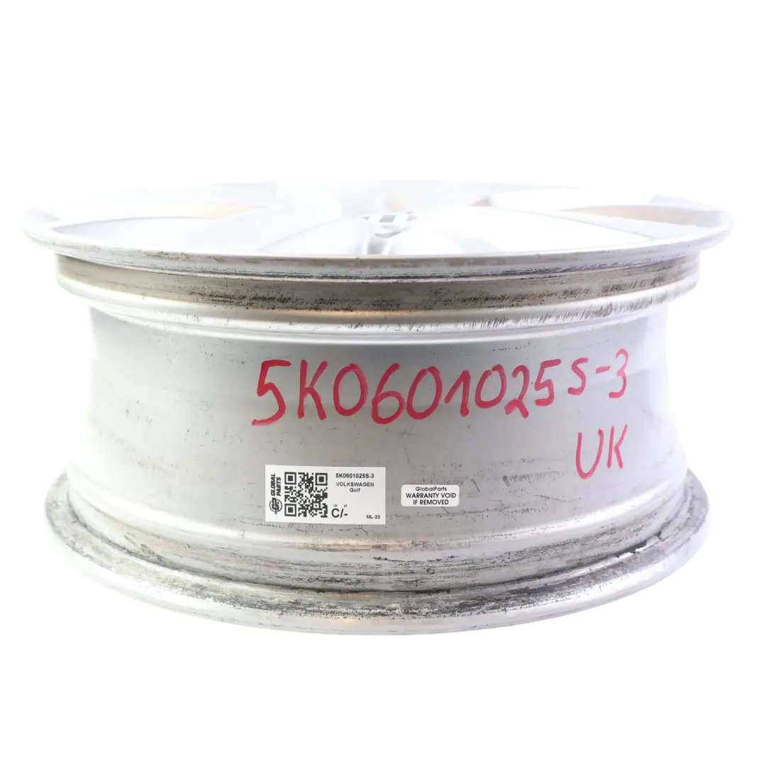 5K Wheel Rim Alloy Silver 16" 6.5J ET:50 to Volkswagen Golf Mk7 with Part number 5K0601025S Volkswagen Golf Mk7 5K Wheel Rim Alloy Silver 16" 6.5J ET:50 - SKU 5K0601025S-4 - Part number 5K0601025S