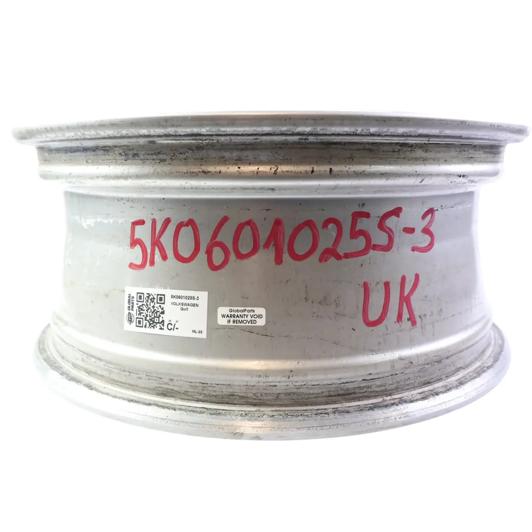 Volkswagen Golf 5K Silver Wheel Alloy Rim 16" 6.5J ET:50 - SKU 5K0601025S-3 - Part number 5K0601025S