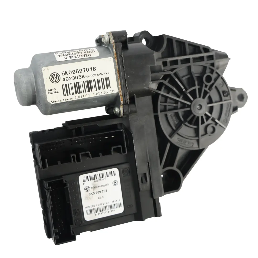 Volkswagen Golf Gtd 5k Window Regulator Motor Front Door Driver's Side - SKU RHD-5K0959701J-1 - Part number 5K0959793