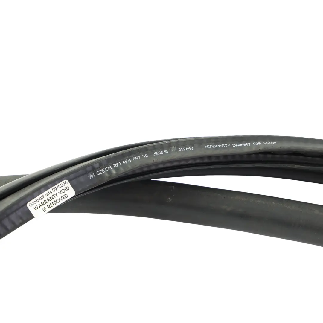 Mk6 5Dr Front Door Inner Seal Rubber Left Right N/O/S to Volkswagen Golf with Part number 5K4867911 Volkswagen Golf Mk6 5Dr Front Door Inner Seal Rubber Left Right N/O/S - SKU 5K4867911 - Part number 5K4867911