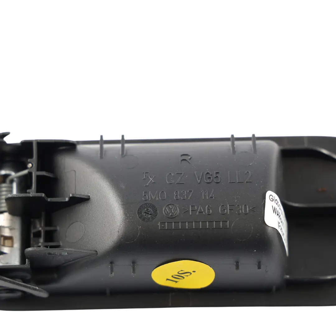 Interior Door Opener Handle Rear Right O/S to Volkswagen Golf Plus with Part number 5M0837114 Volkswagen Golf Plus Interior Door Opener Handle Rear Right O/S - SKU 5M0837114 - Part number 5M0837114