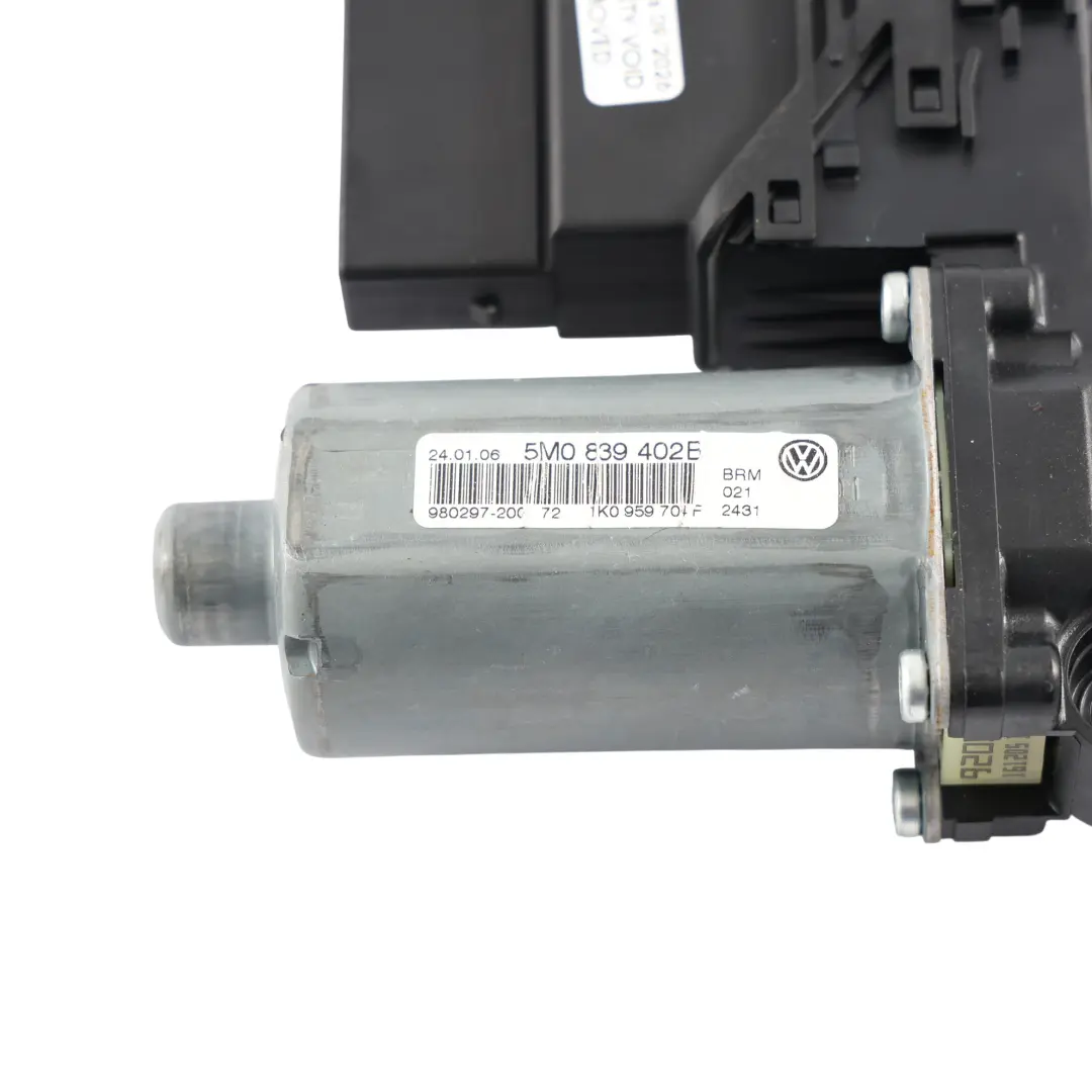VW Golf Plus Door Window Lifter Motor Regulator Rear Right O/S - SKU 5M0839402B - Part number 5M0839402B