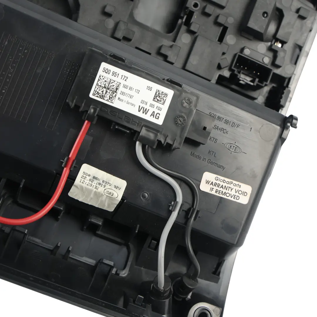 Volkswagen Polo Gti AW1 Interior Roof Storage Reading Light Black 5G0867591D - SKU 5Q0868837D - Part number 5Q0868837D