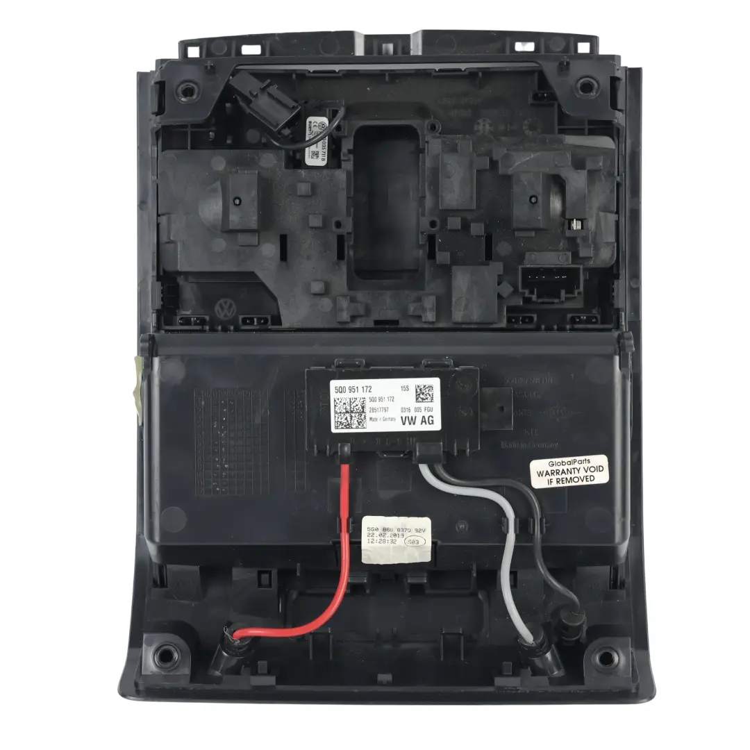 Volkswagen Polo Gti AW1 Interior Roof Storage Reading Light Black 5G0867591D - SKU 5Q0868837D - Part number 5Q0868837D