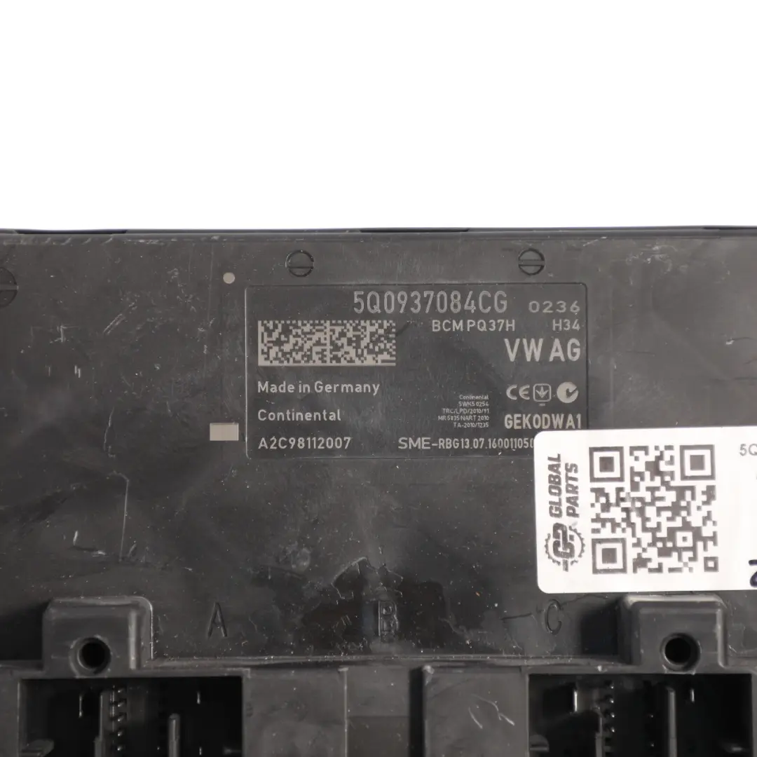 Audi A3 8V BCM Convenience Body Control Module Unit ECU - SKU 5Q0937084CG - Part number 5Q0937084CG